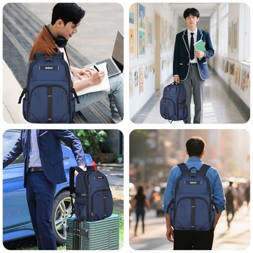 Goloni Airline Approved Travel Backpack 35L - Under Seat Carry On, Water Resistant 15.6 Inch Laptop Compartment for Men Women Work Travel,Blue - color: Blue