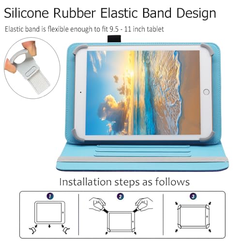 Universal 10 10.1 Inch Android Tablet Case, Dluggs 360 Degree Rotating Multi-Angle Viewing Stand Universal Case Cover for 10 10.1 and All 9.5-10.5 Inch Tablet, Mushroom - color: Mushroom