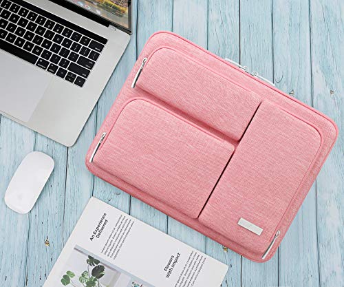 Lacdo 360° Protective Laptop Sleeve Case for 13 inch New MacBook Air M5 A3449 (2026), M4 A3240 2025, M3 A3113, M2 A2681, M1 A2337 | 13 inch New MacBook Neo A18 Pro A3404 (2026) Computer Bag, Peach - color: Peach, size: New MacBook Air/Neo/Pro 13 Inch