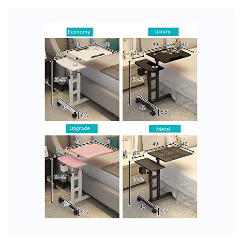 GaRcan Overbed Table Wheels The Sofa Overbed Table Rolling Table Tilting Overbed Table with Wheels Rolling Laptop Table Overbed Desk Rolling Laptop Stand Over Bed Desk