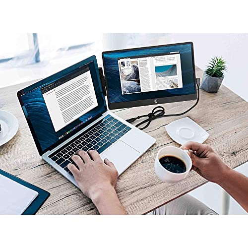 SideTrak Swivel 12.5" Portable Monitor for Laptop, Patented Swivel Hinge, Laptop Screen Extender | FHD Dual Screen w/Kickstand, USB or HDMI, Mac, PC, Chromebook Compatible (Single Monitor) - style: 12.5" Single Monitor