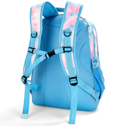 Choco Mocha Daisy Backpack for Teen Girls, Travel School Backpack for Girls Middle School Large Bookbag 18 Inch, Blue - color: Daisy-blue