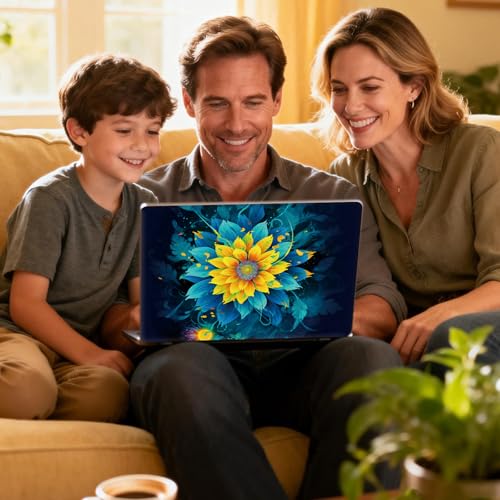 Universal Laptop Skin Sticker Decal for 11.6”12" 13" 13.3" 14" 15" 15.4" 15.6" Reusable Waterproof Scratch-Scratch Resistant Protective Vinyl Laptop Notebook Skin Stickers - Green Yellow Sunflower - color: Green Yellow Sunflower