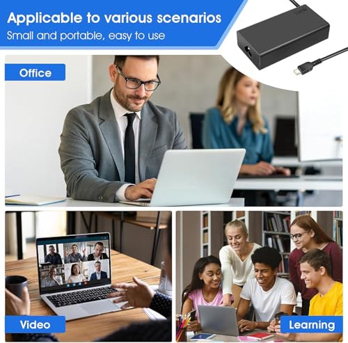 100W USB C Laptop Charger, GaN Fast Type-C Power Adapter Compatible with Lenovo ThinkPad X1 Carbon, Legion Slim 5, ThinkBook 14+ 16+, Yoga Pro 7, IdeaPad 5