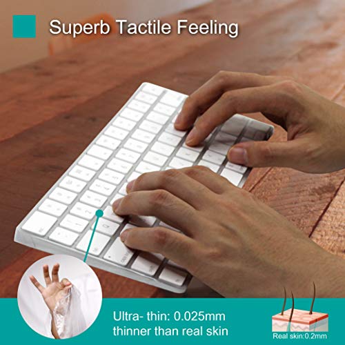 Universal KeyboardCap. Fully Covered Flat Style 0.025mm Waterproof Anti-Dust Desktop Keyboard Cover with Numeric Hospital/Dentist Use (MagicKeyboard(No Numeric) 3packs) - size: MagicKeyboard(No Numeric) 3packs)