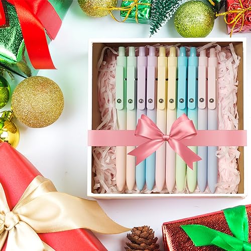 YOXMJDB Gel Pens, 10 Pcs Medium Point Smooth Writing Pens Cute Pens for Women, High-End Series 0.7mm Black Ink Pens for Journaling Note Taking, School Office Supplies (10 Pcs Gradient) - color: 10 Pcs Gradient