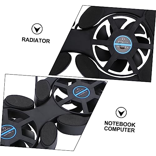 Portable Foldable Laptop Cooler with USB Fans Lightweight Notebook Cooling Pad for Laptops Black Protects from Overheating and Scratches