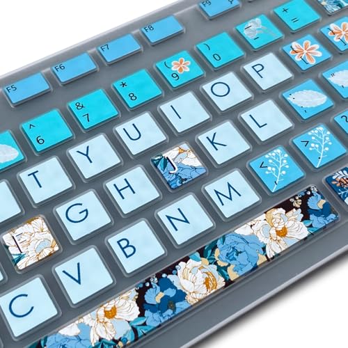 Keyboard Cover for Dell KM636 KB216 KB216t/d/p Keyboard, Dell Optiplex 3050 3240 5250 5460 7450 7050, Inspiron Desktop 3475 3477 3670 5400 5490 7700 7790,Peony - color: Peony