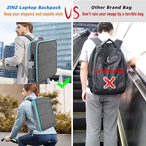 Slim & Expandable Laptop Backpack Water Resistant Backpack Travel Backpack Compatible with MacBook Air/Pro/Neo 13-14 inch, XPS 13/14, Surface 13.5" and Most 13-14 Notebooks,G01BL01 - color: G01bl01, size: 13"-14"