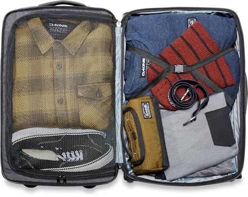 Dakine Carry On Roller 42L Expandable Wheeled Luggage, Laptop Sleeve | Meets most airline carry-on limits with expandable capacity, laptop sleeve and heavy-duty YKK zippers. - color: Multi