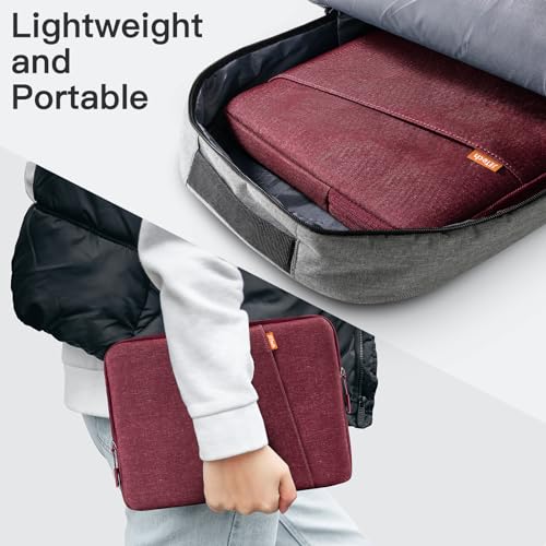 JETech Laptop Sleeve for 13-14Inch MacBook Neo (A18 Pro), MacBook Air/Pro (M1-M5) 2020-2026, 13-13.6 Inch Notebook, Waterproof Shock Resistant Bag Case with Accessory Pocket (Red) | For MacBook Neo (A18 Pro), MacBook Air/Pro (M5-M1) 2026-2020, Waterproof