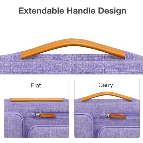 MOSISO 12.9 inch Tablet Sleeve Case for iPad Pro 13 M4 & iPad Air 13 M3 M2, iPad Pro 12.9 M2 M1 6/5th with Magic Keyboard&Smart Keyboard Folio, Side Open Carrying Bag with 4 Zipper Pockets, Purple - color: Purple, size: 12.9 inch