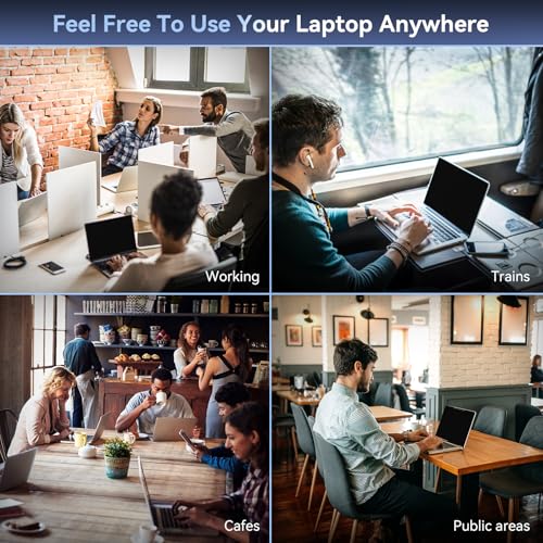 Mamol Magnetic Laptop Privacy Screen 16 inch,16:9 Aspect Removable Anti Glare Blue Light Privacy Filter, Black Shield Compatible with HP/Dell/Acer/Asus/Samsung/Lenovo/Thinkpad Envy - size: 16 Inch 16:9 Aspect