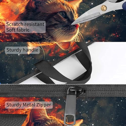 Laptop Bag,14 15 15.6 inch Laptop Case Sleeve,Computer Sleeve with Handle for Women Men,Carrying Case for MacBook,Dell,Lenovo,Notebook Computer,Cute Fire Cat - color: Cute Fire Cat