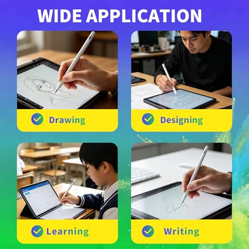 Digital for Android Tablets Stylus Pen for Samsung Galaxy Tab A11+Plus/A11/A9+/A9 Pencil,Accurate Without delay,One-Click Power On/Off,+2Nibs&Long Battery Life (Yellow) - color: Yellow
