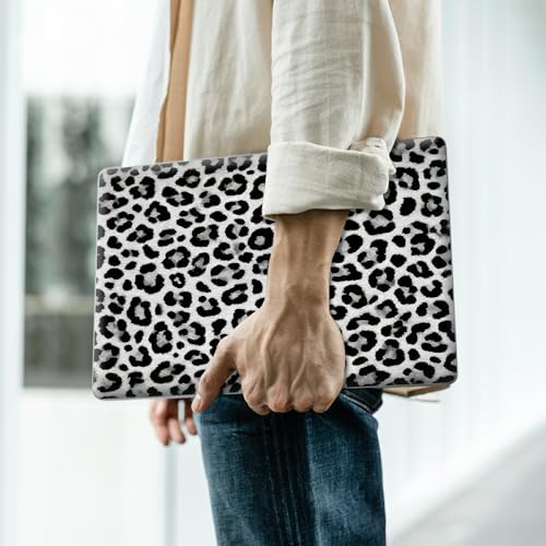 Reusable Universal Laptop Skin Sticker, Cut to Fit for 11.6–15.6 Inch Laptops, Waterproof Protective Film, No-Residue - Black White Leopard - color: Black White Leopard