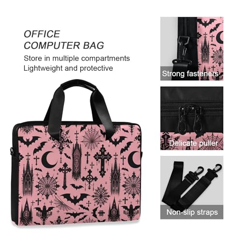 MNSRUU Laptop Bag for 15.6 inch Black Gothic Bats - color: Bats I8897