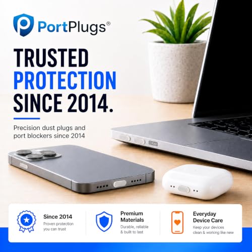 USB C Dust Plugs 10 Pack with Cleaning Brush, Charging Port Covers, Clear | Helps block dust, lint and debris, helps support reliable charging, snug low profile fit, durable flexible construction - color: Clear