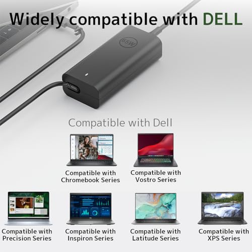 65W USB Type C Charger Compatible with Dell Laptop Latitude Chromebook XPS | Fit for Dell Latitude 3000 5000 5420 5440 5450 7000 7420 XPS 13 Inspiron 14 16 Chromebook 3100 45W AC Adapter Fast Charging