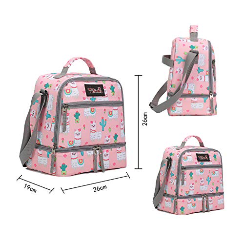 Tilami Rolling Backpack 19 inch with Lunch Bag Wheeled Laptop Backpack, Alpaca - color: Alpaca