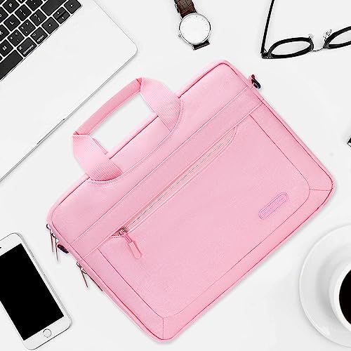 MOSISO Laptop Bag 13.3 inch, 13-14 inch Computer Bags | Compatible with MacBook Neo 13/ Air 13/13.6/ Pro 13/14, Laptop Messenger Bag with Adjustable Depth at Bottom, Pink - color: Pink, size: 13.3 inch