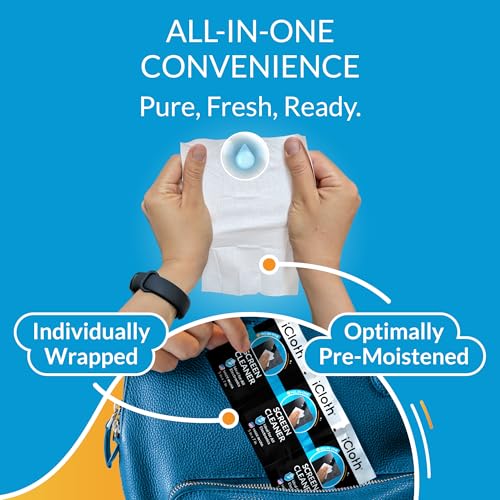 iCloth Large Screen Cleaning Wipes for Electronics, Lint-Free and Streak-Free, Fast-Drying, Removes Dust, Fingerprints, and Smudges (500 Wipes) - size: 500 Large Wipes