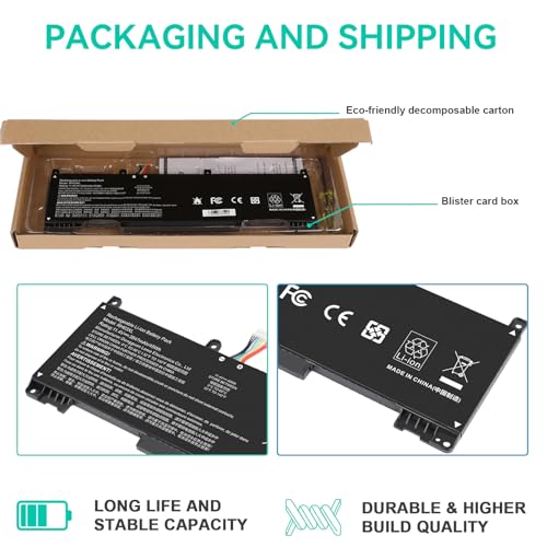11.4V 45Wh RH03XL M02027-005 M01524-1D1 Laptop Battery for HP ProBook 430 440 445 450 630 640 650 G8 Series HSTNN-IB9Q HSTNN-OB1T HSTNN-DB0B HSTNN-UB7X M01524-2B1 M01524-AC1 (short style) - size: 9.8*2.99*0.24inch RH03XL