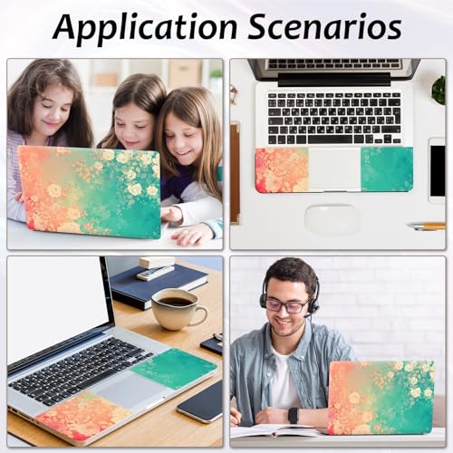 Laptop Skin 12.1-15.6 inch Removable Universal Reusable Laptop Sticker Decal,Waterproof No Residue Vinyl Cover,Scratch-Resistant Cuttable Full Wrap Sticker for Notebook, Pastel Rose Floral Print - color: Pastel Rose Floral Print
