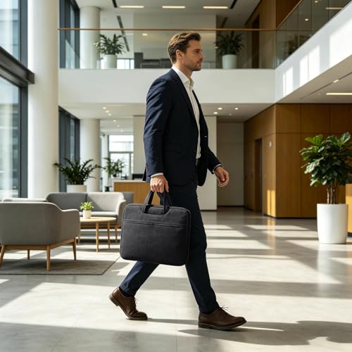 Laptop Case Sleeve with Handle,Spacious Laptop Bag with Pocket,Laptop Sleeve for Laptop Tablet Man Woman - color: Black