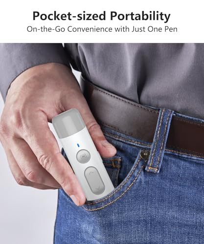 4-in-1 Presentation Clicker with Telescopic Pointer & Stylus Pen - 2.4GHz Wireless Presenter for PowerPoint/Keynote, Teacher Lanyard, Rechargeable - Compatible with Smart Board, Computer, Mac, Tablet