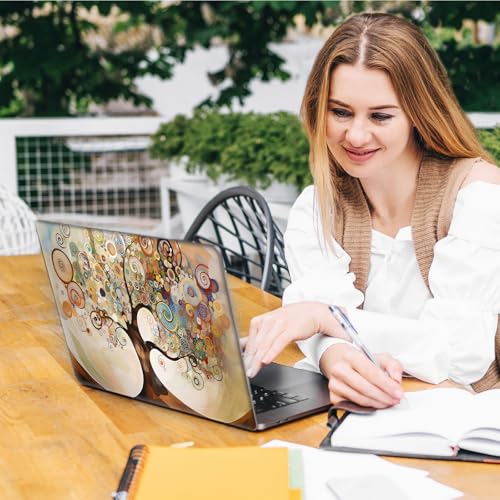Laptop Skin Sticker Decal, Universal Reusable Vinyl Laptop Cover for 12" 13" 13.3" 14" 15" 15.4" 15.6" Notebook PC, Waterproof Scratch-Resistant with 2 Wrist Pads, Easy to Apply & Remove,Art Tree - color: Art Tree