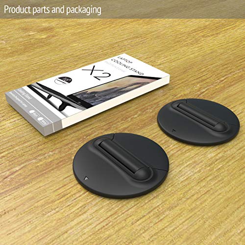 Portable Mini Laptop Stand for Desk Foldable Invisible Laptop Riser Lightweight Universal Ventilated Notebook Stands for Computer Laptop Holder Compatible with MacBook Air Pro 10-17 Inch (2 Pack)