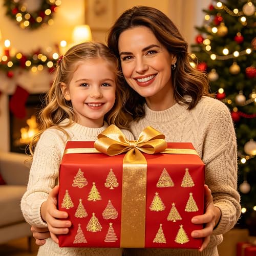 Foil Christmas Tree Stickers - 1000 Pcs Easy Peel Metallic Tree Waterproof Vinyl Reusable Laptop Self Adhesive Stickers Classroom Prizes Water Bottle Page Activity Pad Party Favors Skateboard - style: Gold Christmas Tree