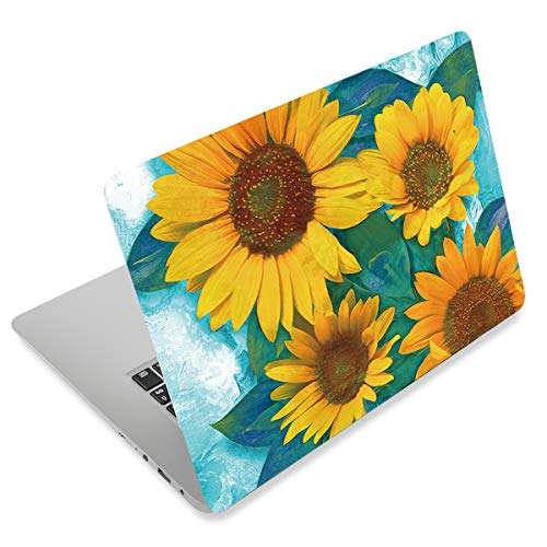 Laptop Skin Sticker Decal,12" 13" 13.3" 14" 15" 15.4" 15.6 inch Personalized Laptop Vinyl Skin Sticker Cover Art Decal Universal Protector Notebook PC Cover Case (Sunflower) - color: Sunflower