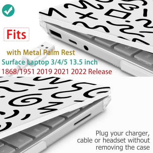 Case for Surface Laptop 5/4/3 13.5" Abstract Line | Hard Shell Case with Keyboard Cover & Screen Protector. Fits Surface Laptop 5/4/3 13.5" Metal Palm Rest Models 1951/1868. - color: Abstract Line