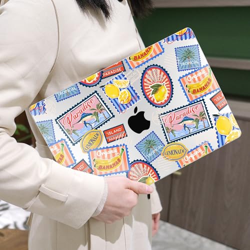 MEEgoodo Case for MacBook Pro 16 inch 2026 2024 2023 2021, Laptop Hard Shell Compatible with M5 M4 M3 M2 M1 Pro/Max Chip, Fit Model A3429/A3428/A3403/A3186/A2991/A2780/A2485, Retro Tropical Pattern - color: Retro Tropical Pattern