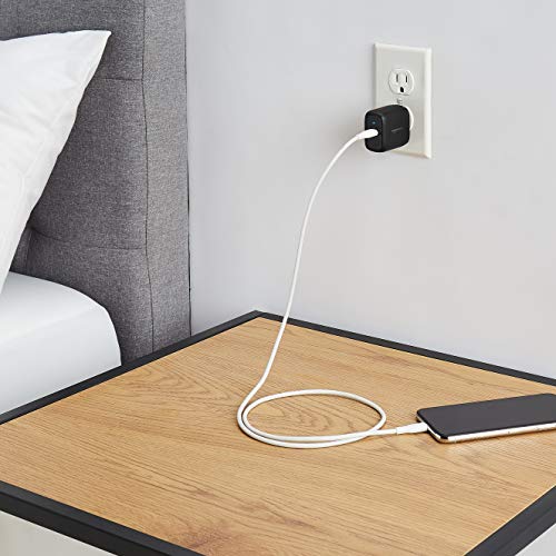 Amazon Basics 30W One-Port Foldable GaN USB-C Wall Charger with Power Delivery PD for Tablets & Phones (iPhone 16/15/14/13/12/11/X, iPad, Samsung, and More), Compact Travel Charger, Non-PPS, Black - color: Black, style: 30W (1 USB-C)