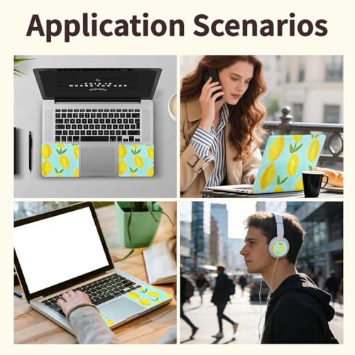 3Pcs Lemon Laptop Skin Sticker Fruit Universal Removable Vinyl Stickers Fits for 12.1 13 14 15.6 16 Inch Waterproof Notebook Decal Cover Gift - style: Lemon