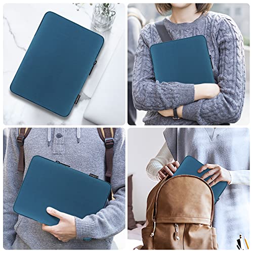 MoKo 7-8 Inch Tablet Sleeve Bag, Polyester Pouch Cover Case Slim Design | Fits iPad Mini (A17 Pro) 8.3" 2024, iPad Mini 6/5/4/3/2/1, Samsung Galaxy Tab S2 8.0, Tab A 8.0, ZenPad Z8s 7.9, Peacock Blue - color: Peacock Blue, size: 7-8 inch