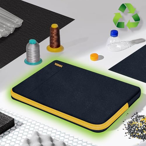Hseok Laptop Case 13.3 14 inch Sleeve, Rainproof & Shockproof Carrying Case Compatible with MacBook Pro/Neo 14 M5/M4/M3/M2/M1,13.3 MacBook Air/Pro,XPS 14 and Most 13"-14" Notebook Tablet,Bk-Yellow - color: Black-yellow