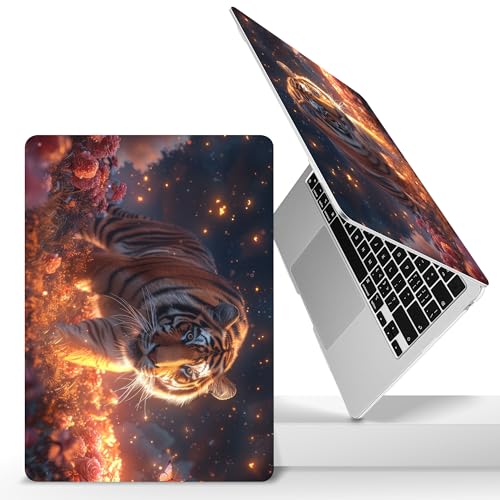 for 2026 MacBook Air 13-inch Laptop Case M5 2026 M4 2025 M3 2024 M2 2022 Release Model A3449 A3240 A3113 A2681, Hard Shell Cover for MacBook Air 13.6 inch, Dream Tiger - color: Dream tiger