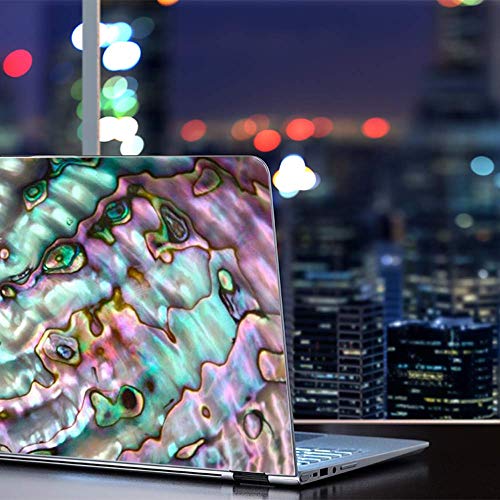 Custom Fit Made to Order Laptop Notebook Skin Vinyl Sticker Cover Decal Fits 13.3" 14" 15.6" 16" Laptop |Abalone Pink Green Purple Sea Shell - color: Style 9