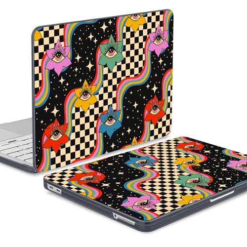 Tuiklol for 2026 MacBook Neo 13 Inch A18 Pro Chip Case, (Model A3404) Anti-Scratch Anti-Drop Slim Hard PC Shell Case with Shockproof Protective MacBook Neo Laptop Cover, Flowers & Eyes - color: Flowers & Eyes