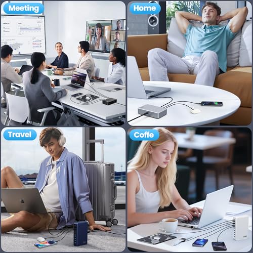USB C Charger 730W USB C Charger Block,Upgraded GaN V 10-Port Fast Charging Station Hub,3X PD 100W Laptop Charging Adapter Compatible with MacBook Pro/Air,DELL,Steam Deck,iPhone 16/15/14,Galaxy S23 - color: A-White, size: 730W