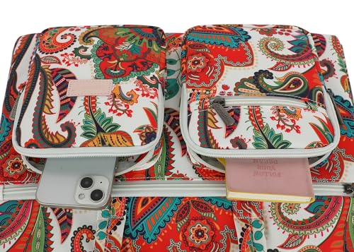 Muti-Pockets Laptop Case Bag,Rebound Bubble Cushioned Laptop Briefcase Shoulder Bag Fits 15.6 inch-16 inch Laptop(Paisley) - color: Paisley(muti-pockets)