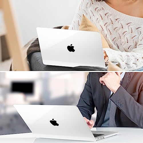for MacBook Air 15 Inch Case M5 M4 M3 M2 (2026-2023) A3448 A3241 A3114 A2941, Protective Hard Shell Cover Compatible with Touch ID & Liquid Retina Display - Crystal Clear - color: Crystal Clear
