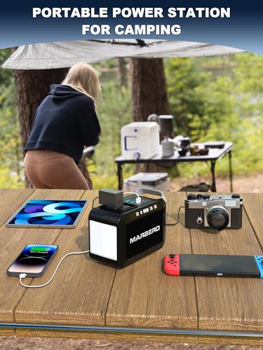 MARBERO Portable Power Bank with AC Outlet, Peak 120W/110V Portable Laptop Battery Bank, 24000mAh Charger Power Supply with AC Outlet, Power Station for Outdoor Camping Home Office Hurricane Emergency - color: M82SGE