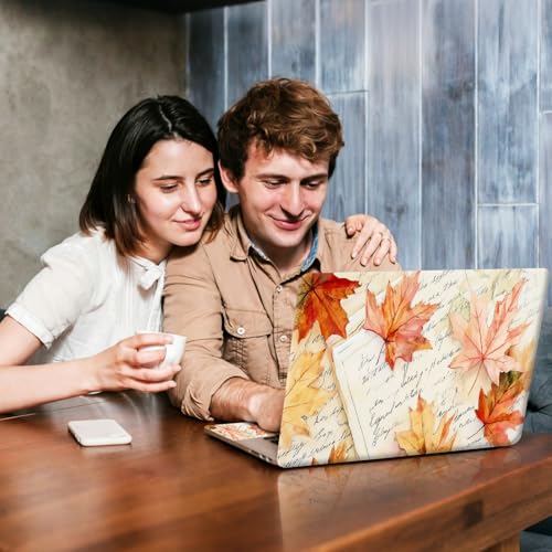 Universal Laptop Skin Sticker Decal, Compatible with MacBook HP Dell Lenovo 12"-15.6", Reusable Vinyl Notebook Cover 3PCS Set, High-Recognition Film-Autumn Maple Leaf - color: Autumn Maple Leaf