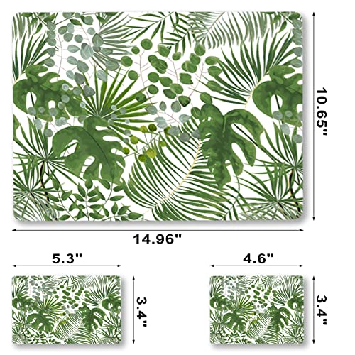Laptop Skin Sticker Decal, 12" 13" 13.3" 14" 15" 15.4" 15.6 inch Laptop Universal Netbook PC Notebook Vinyl Reusable Skin Sticker Cover Art Case Protector Personalized, Green Leaves - color: Green Leaves
