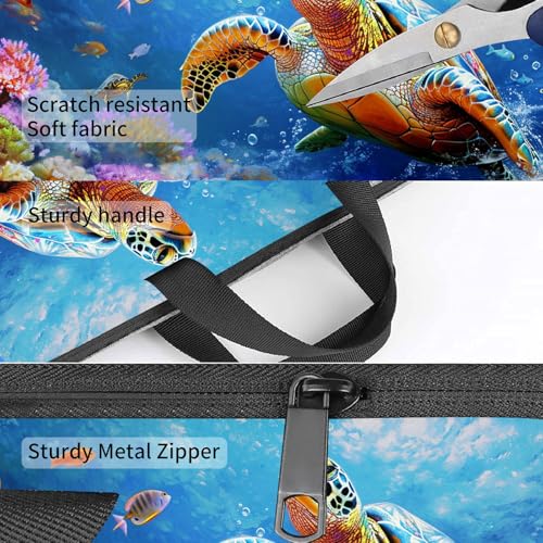 Laptop Bag,14 15 15.6 inch Laptop Case Sleeve,Computer Sleeve with Handle for Women Men,Carrying Case for MacBook,Dell,Lenovo,Notebook Computer,Sea Turtle Fish - color: Sea Turtle Fish